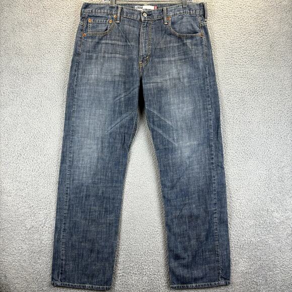 Levi's Other - Levis 569 Mens Jeans 36x34 Loose Baggy Straight Blue Denim Cotton (meas 38x32)